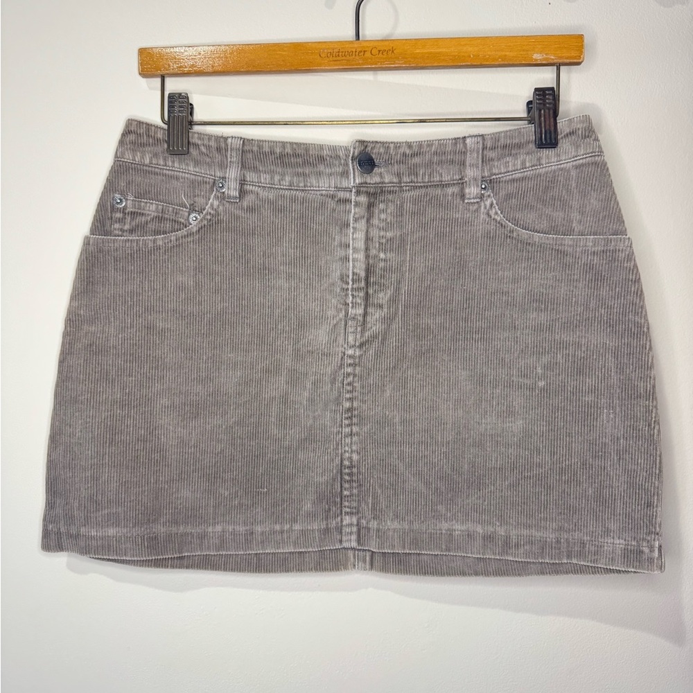 Taupe Corduroy Skirt
